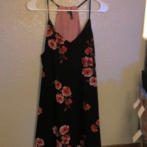 Cute Loose Mini Dress with Flowers